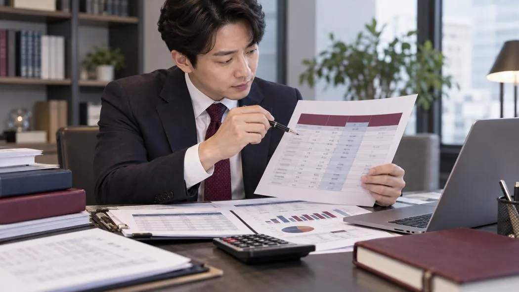 K-IFRS 제1118호 시리즈 ⑦ | 판관비로 표시하면 끝이 아니다 관련 업무 상황을 표현한 AI 생성 실사형 이미지
