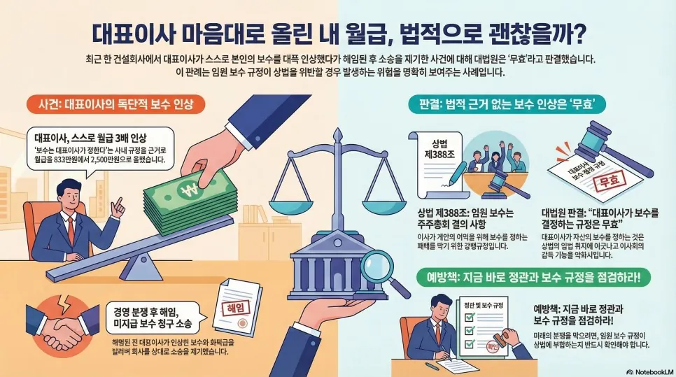 임원 보수 맘대로 지급해도 되나요? — 원 게시글 본문 시각자료 1