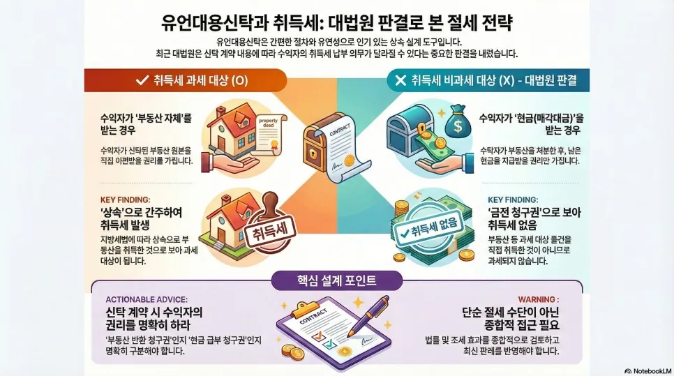 유언대용신탁한 부동산의 '매각대금'이 취득세 과세인가? — 원 게시글 본문 시각자료 1