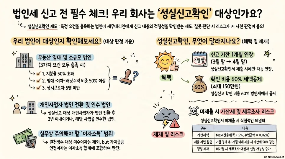 법인 성실신고확인 대상, 누구이고 무엇을 준비해야 할까? — 원 게시글 본문 시각자료 1