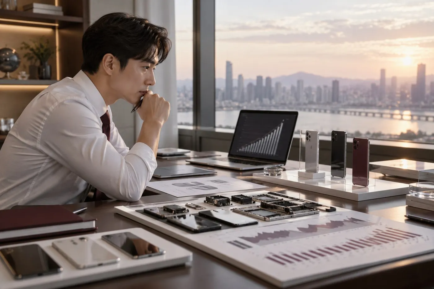 삼성전자 DCF 가치평가: 주가 상승은 어디까지 정당화될 수 있을까? 관련 상황을 표현한 AI 생성 실사형 이미지