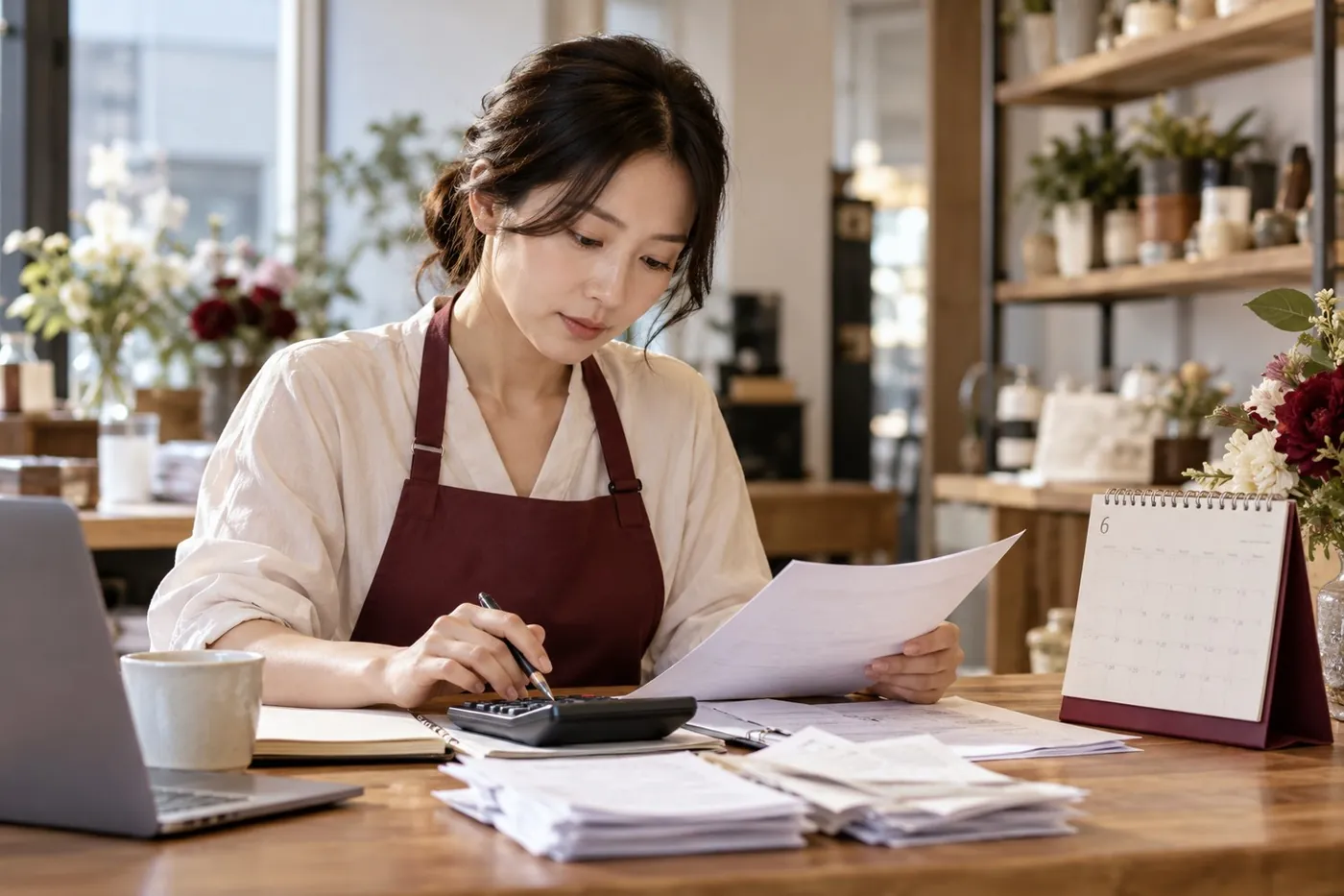 성실신고확인대상 사업자라면 6월 30일 전에 꼭 확인해야 할 세금 절차 관련 상황을 표현한 AI 생성 실사형 이미지