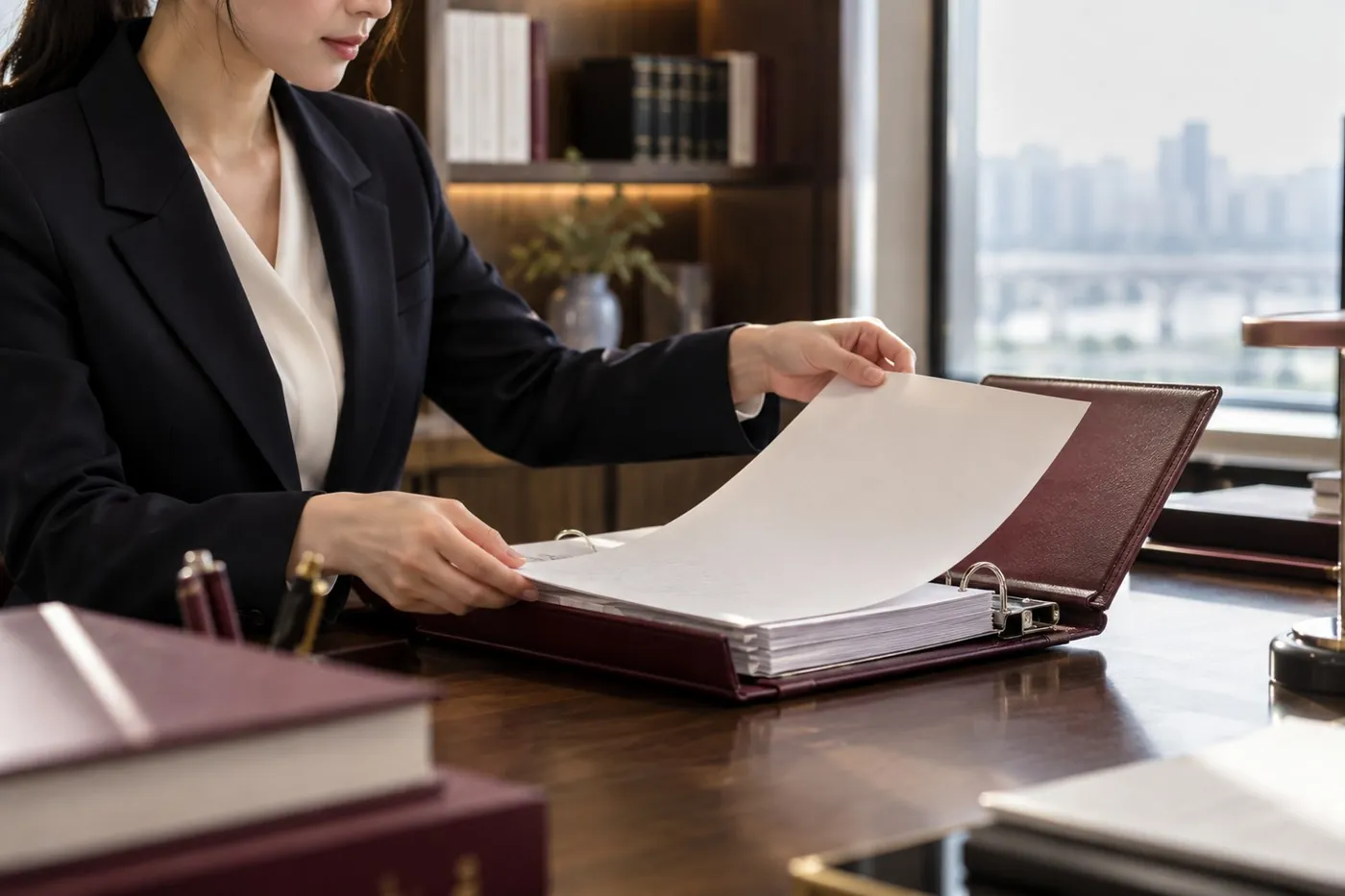 [IFRS 18 실무 FAQ ①] 주된 사업활동은 어떻게 판단하는가? — 2단계 Framework 관련 상황을 표현한 AI 생성 실사형 이미지