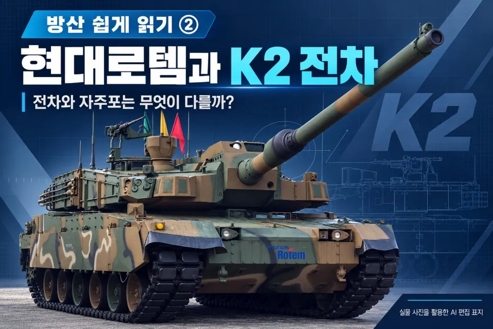 [방산 쉽게 읽기 ②] 현대로템은 왜 ‘탱크 회사’로 기억하면 될까? K2 전차 쉽게 보기 — 원 게시글 본문 시각자료 1