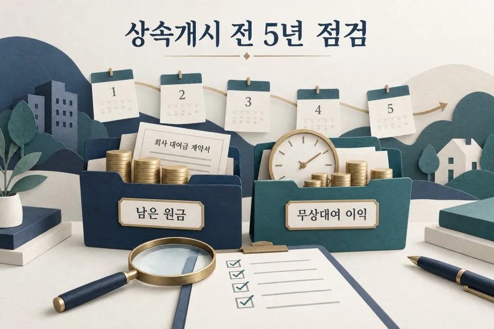 대표이사 가수금 5억원, 그냥 회사 빚일까? 사망하면 상속세가 늘어나는 이유 — 원 게시글 본문 시각자료 2