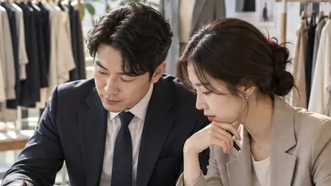서류를 함께 검토하는 두 사람